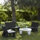 LOW LITA - canapé de jardin en polyéthylène 1m18