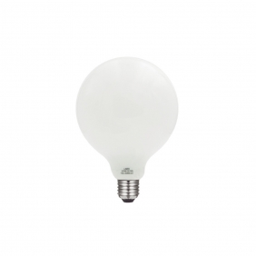 GLOBE LED - ampoule globe 12.5 cm blanc opaque