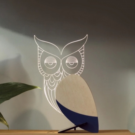 HIBOU - lampe led effet 3D
