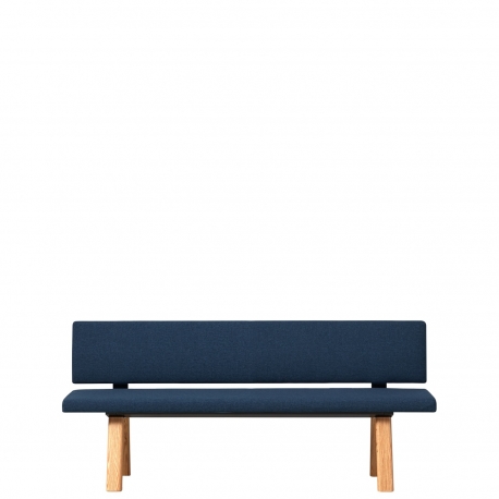 PLANIA - banc en chêne avec dossier