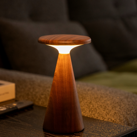 SYLVA - lampe de table tactile en noyer