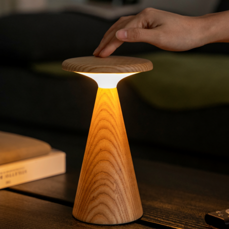 SYLVA - lampe de table tactile en frêne