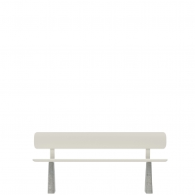 BEN - banc avec dossier et ciment 2 places