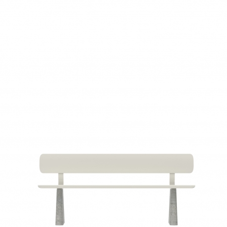 BEN - banc avec dossier et ciment 2 places