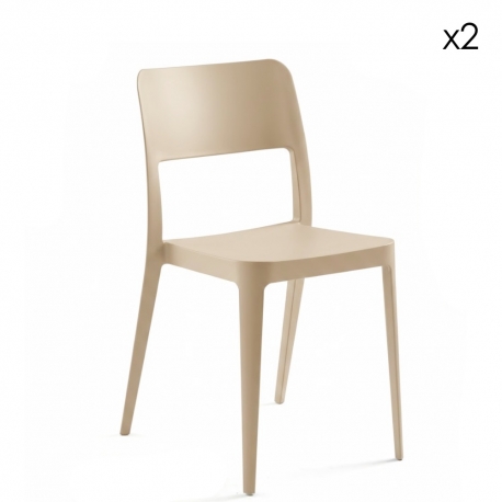 NENE - chaise en polypropylène (lot de 2)