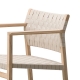 BM62 - chaise avec accoudoirs et sangles lin