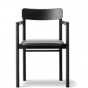 POST - chaise en chêne assise cuir