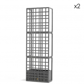 SIPARIO 3 - pot à plantes avec cloison (lot de 2)