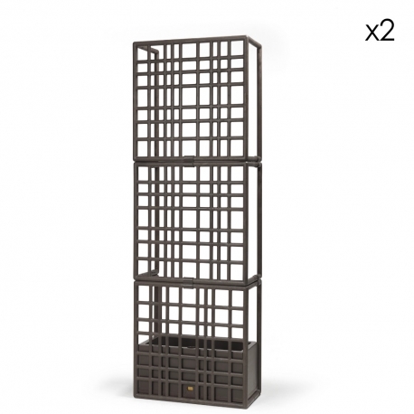 SIPARIO 3 - pot à plantes avec cloison (lot de 2)