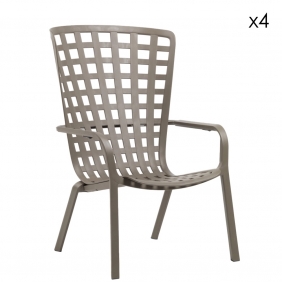FOLIO - fauteuil d'extérieur (lot de 4)