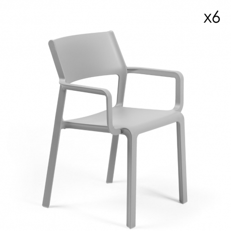 TRILL ARMCHAIR - chaise de jardin (lot de 6)