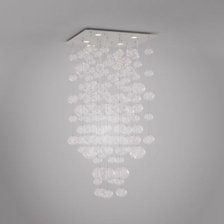 ETHER S 150 SQ A - plafonnier led verre soufflé