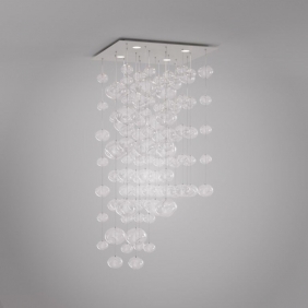 ETHER S 150 SQ A - plafonnier led verre soufflé