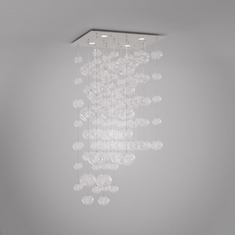 ETHER S 150 SQ A - plafonnier led verre soufflé