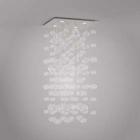 ETHER S 150 SQ A - plafonnier led verre soufflé