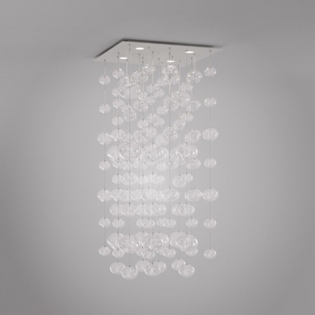 ETHER S 150 SQ A - plafonnier led verre soufflé