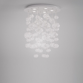 ETHER 90 RD - plafonnier led verre soufflé