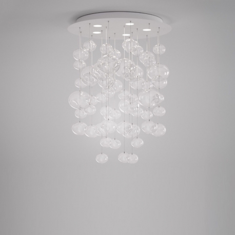 ETHER 90 RD - plafonnier led verre soufflé