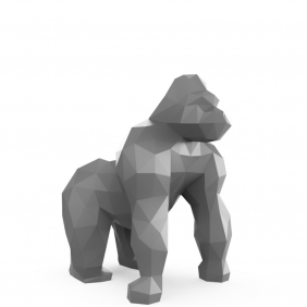 ORIGAMI SARU - statue de jardin gorille H60 cm