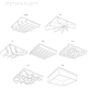 FLOTT - dalle acoustique pour faux plafond (lot de 4)