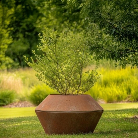 OYSTER - jardinière lumineuse en corten