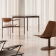 VR58 - table ronde design plateau verre