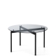 VR58 - table ronde design plateau verre