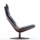VR61 - fauteuil design noyer et cuir