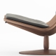 VR61 - fauteuil design noyer et cuir