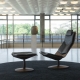 VR61 - fauteuil design noyer et cuir